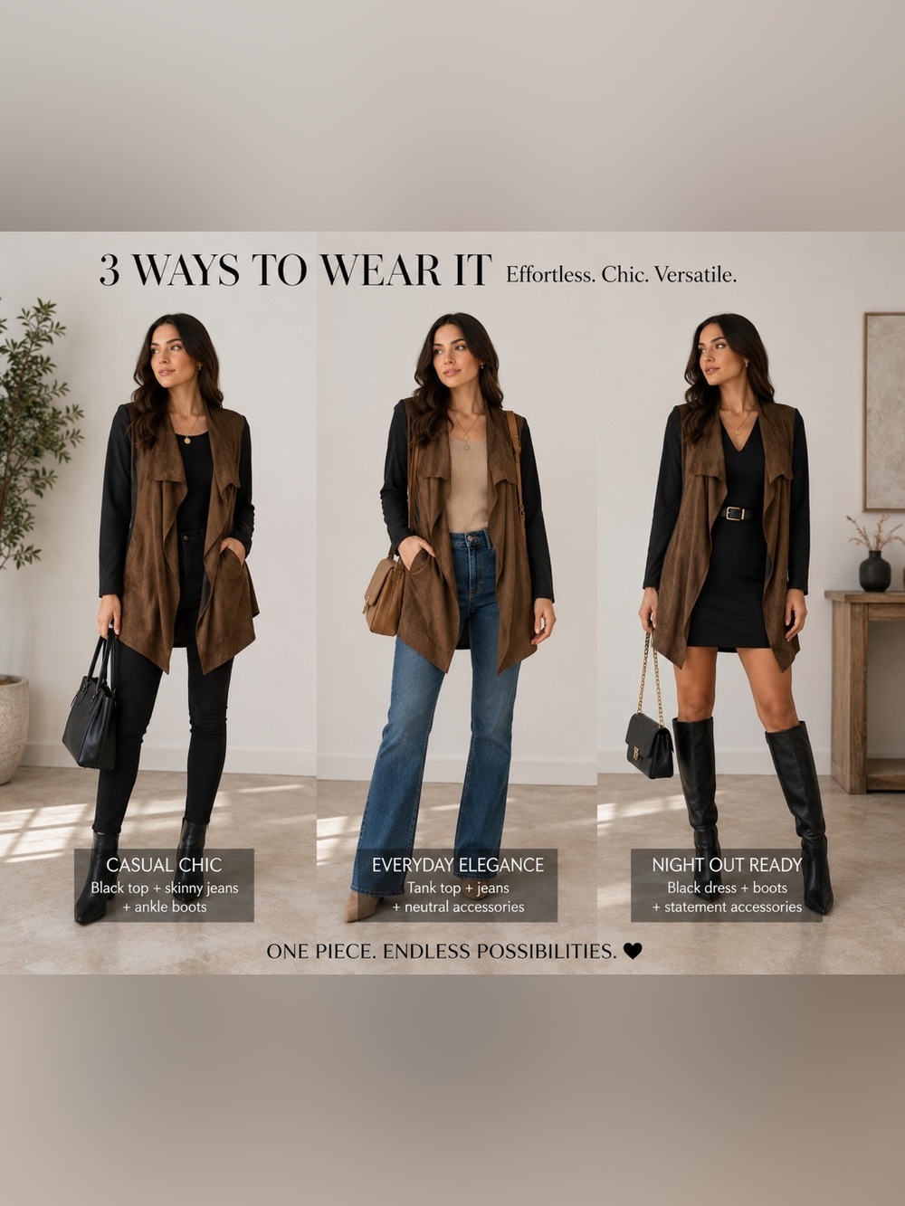 Brown and Black Women's Jacket